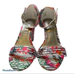 Worthington Heels Floral Striped Beckwith Size 6